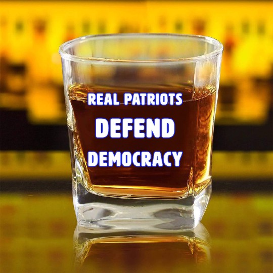 DEMOCRACY 3 Square Whiskey Glasses
