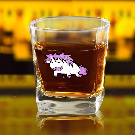 Funny horse Square Whiskey Glasses