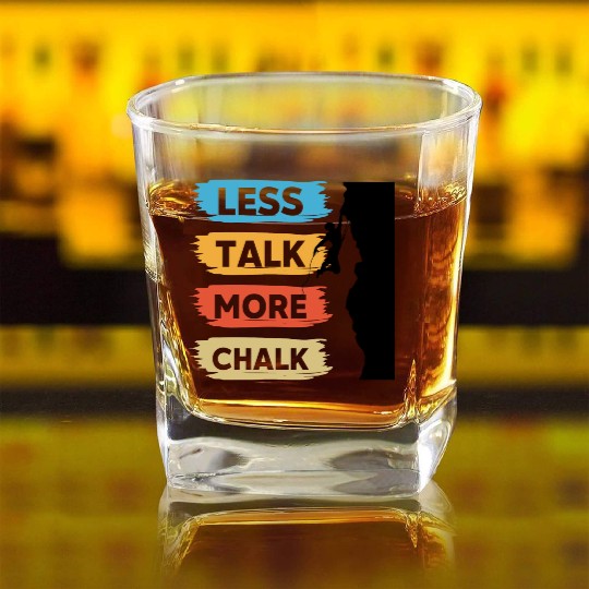 Climbing Mountaineering Climber Mountains Hiking Square Whiskey Glasses