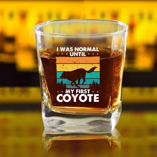 Coyote Trapping Coyote Hunting Yote Hunting Gift Square Whiskey Glasses