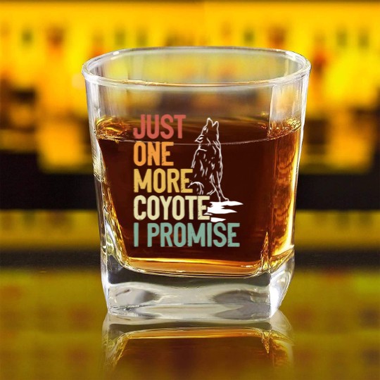 Coyote Trapping Coyote Hunting Yote Hunting Gift Square Whiskey Glasses