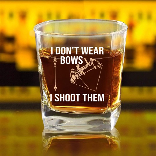 Archery Bows And Arrows Hunting Sports Square Whiskey Glasses