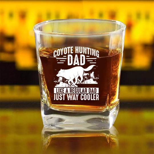 Coyote Trapping Coyote Hunting Yote Hunting Gift Square Whiskey Glasses