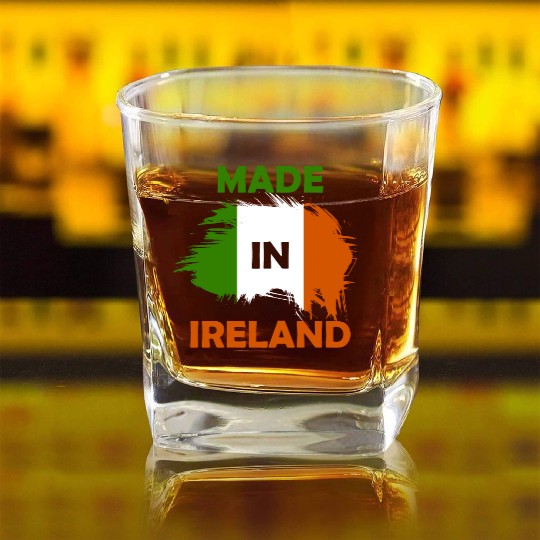 made in ireland scratch Square Whiskey Glasses
