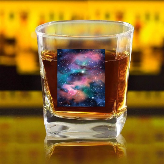 Space astronaut science planets astronomy design Square Whiskey Glasses