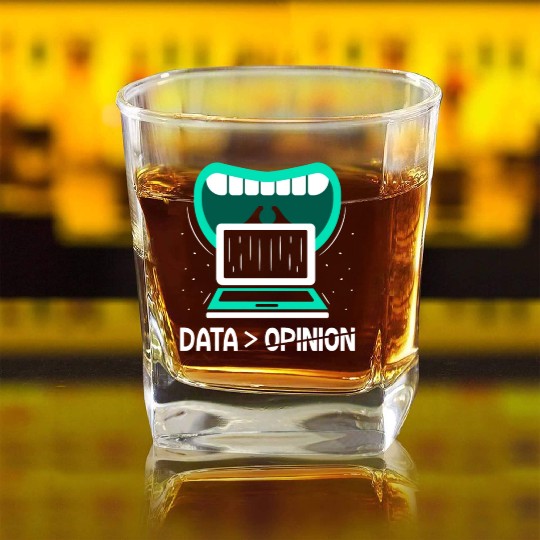 Data > Opinion Coding Programmer Code Coder Square Whiskey Glasses