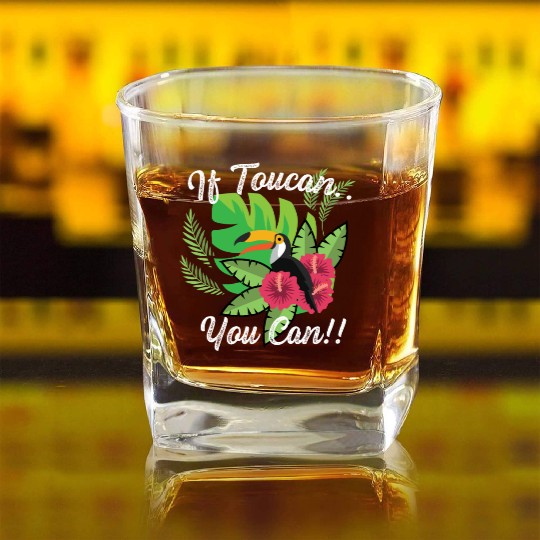 You Can Courageous Person Gift Square Whiskey Glasses