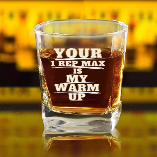 gym motivation workout Square Whiskey Glasses