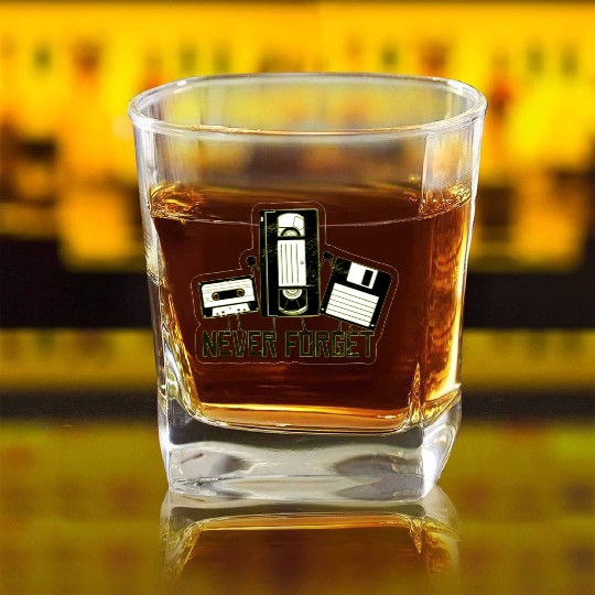 Never forget 90s 90s Square Whiskey Glasses