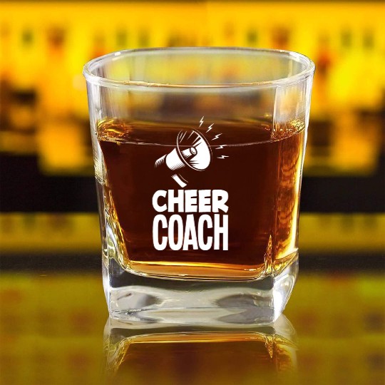 Cheer Coach Cheerleading Coach Cheerleader Coach Square Whiskey Glasses
