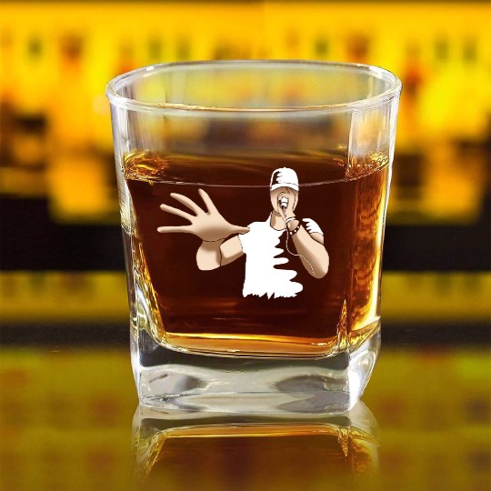 Beatboxing Vocal Percussion Hip Hop Music Mic Beat Square Whiskey Glasses