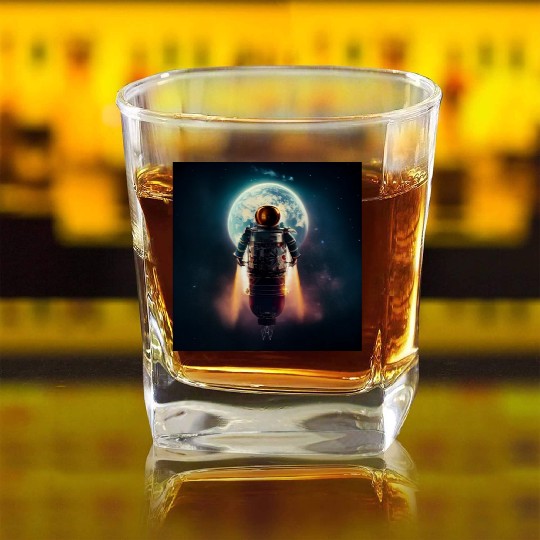 Rocketman Square Whiskey Glasses