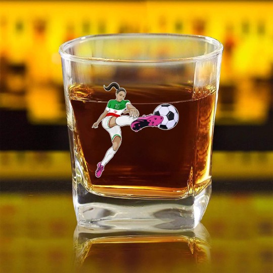 Iranian National Soccer Team I Football Iran Square Whiskey Glasses