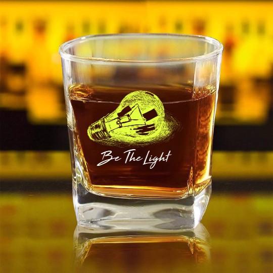 Be The Light Lamp Square Whiskey Glasses