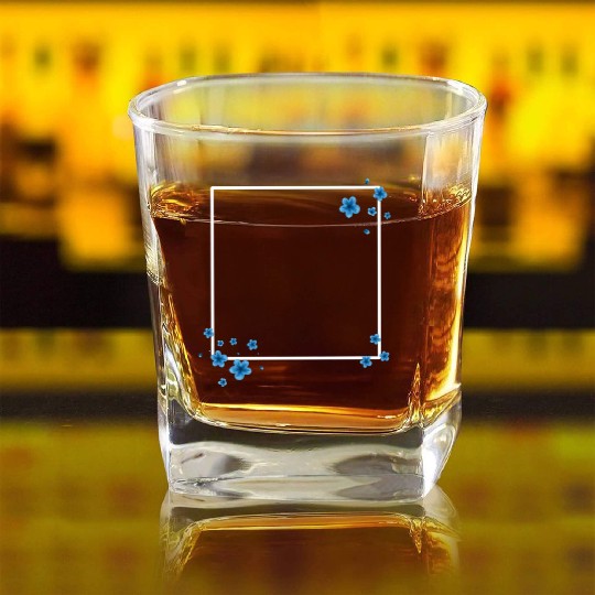 Square Blossom Square Whiskey Glasses