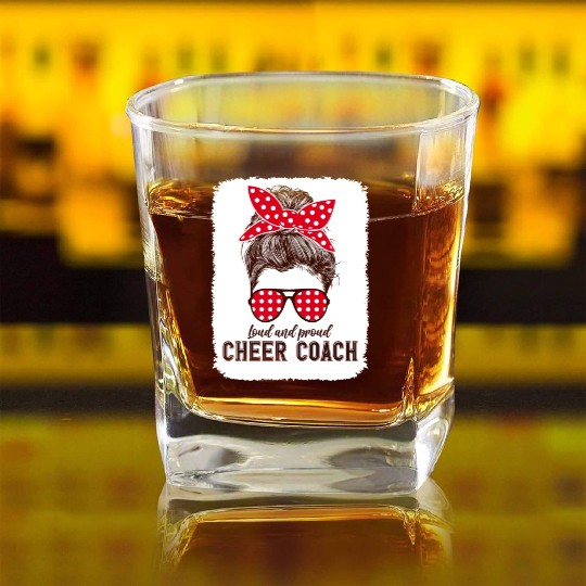 Witty Cheer Coach Lifestyle Ironic Sarcastic Quote Square Whiskey Glasses