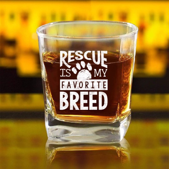 Dog rescue, Dogs, Dog Square Whiskey Glasses