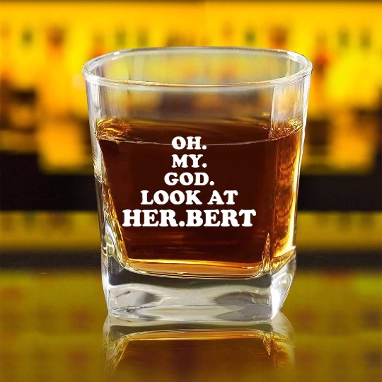 oh my god look at herbert design Square Whiskey Glasses
