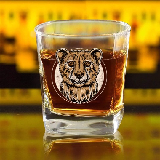 Pard Square Whiskey Glasses Kinder Leopard Jaguar Boys Girls
