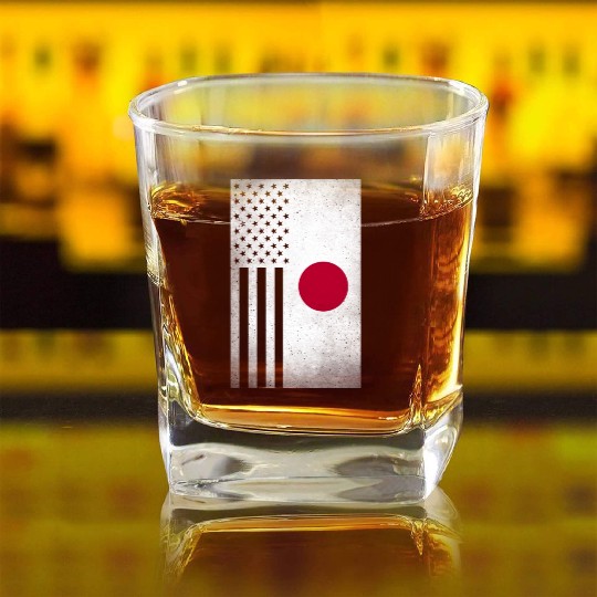 Japan Design for proud Japanese Americans Square Whiskey Glasses