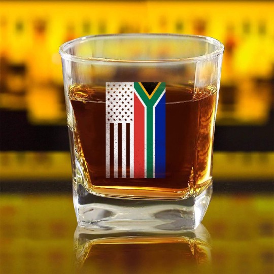 South Africa Design for South African Americans Square Whiskey Glasses