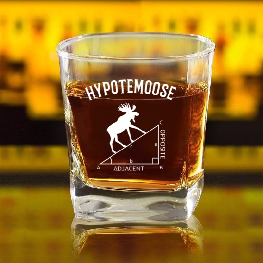hypotemoose, math teacher hypotemoose Square Whiskey Glasses
