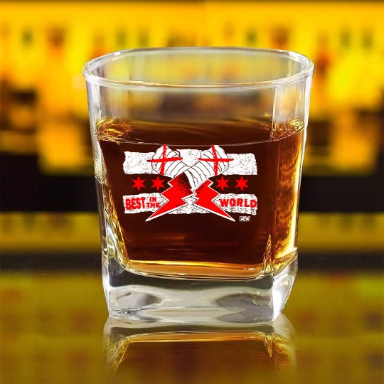 CM Puunk Best In The World Classic Square Whiskey Glasses
