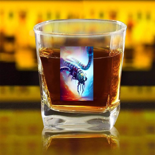 Alien insect Square Whiskey Glasses