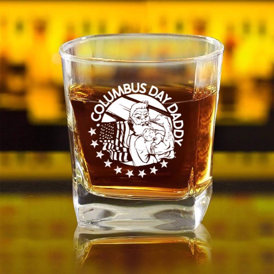 Columbus Day 1492 Square Whiskey Glasses