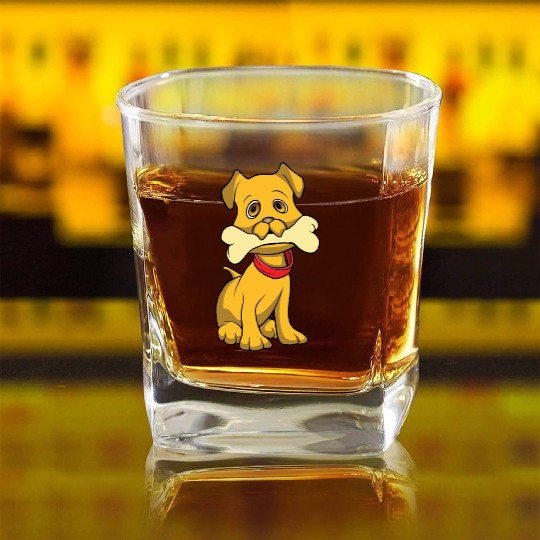 Golden Retriever Cute Puppy Dog Pet Lover Gifts Square Whiskey Glasses