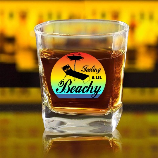 Feeling A LiL Salty with Summer Clothes Square Whiskey Glasses