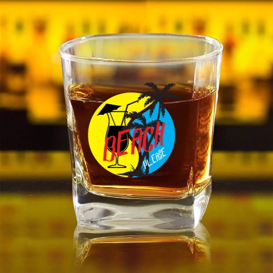 Feeling A LiL Salty with Summer Clothes Square Whiskey Glasses