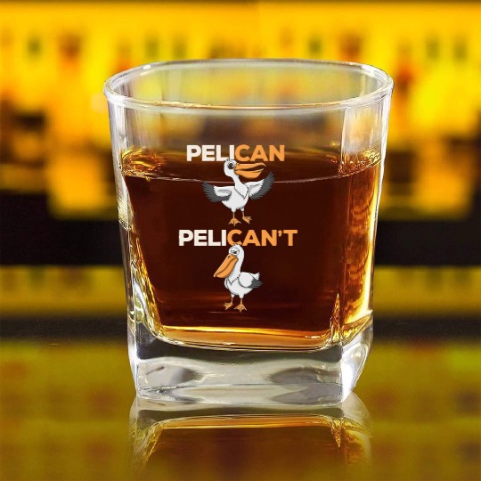 Pelican Gift Cool Pelican Favorite Animal Square Whiskey Glasses