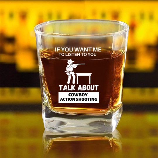 Cowboy Action Shooting Square Whiskey Glasses
