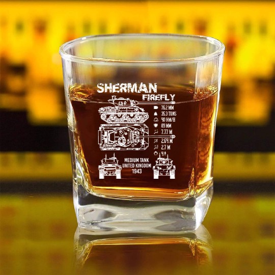Sherman Firefly Tank Specifications Square Whiskey Glasses