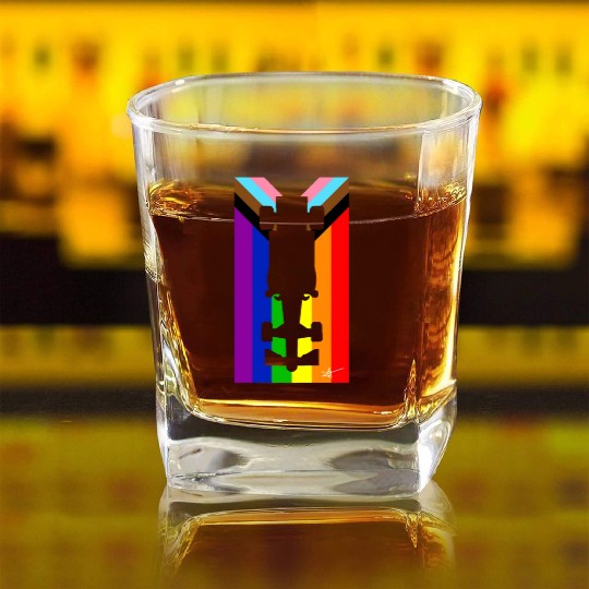 Racing Pride Classic Square Whiskey Glasses