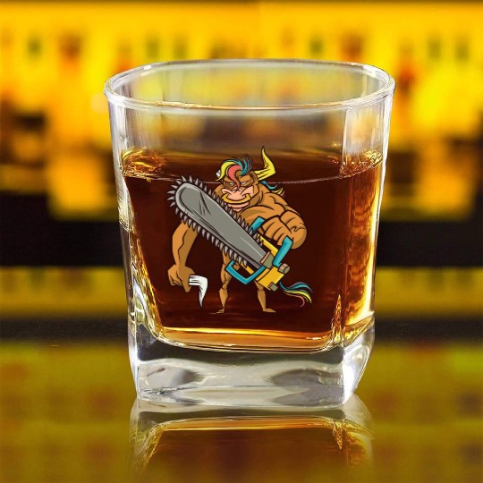 Muscular bull chainsaw Muscular bull chainsaw insp Square Whiskey Glasses