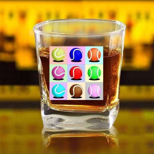 Cadeau pour joueurs et joueuses de padel Square Whiskey Glasses