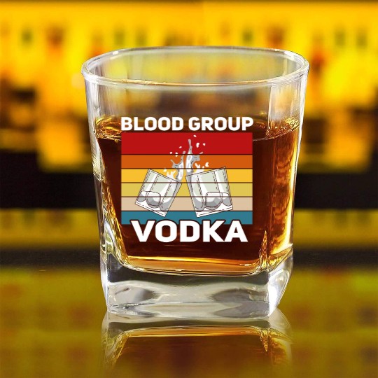 Funny vodka alcohol saying motif Square Whiskey Glasses