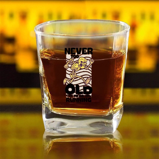 Run jogging sport race training gift Square Whiskey Glasses