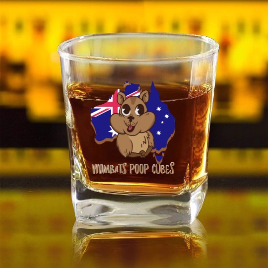 Wombats Poop Cubes For A Wombat Lover Square Whiskey Glasses