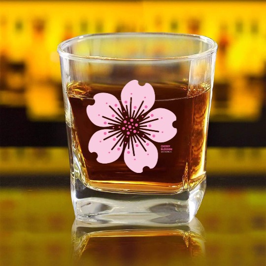 2022 Cherry Blossom Square Whiskey Glasses