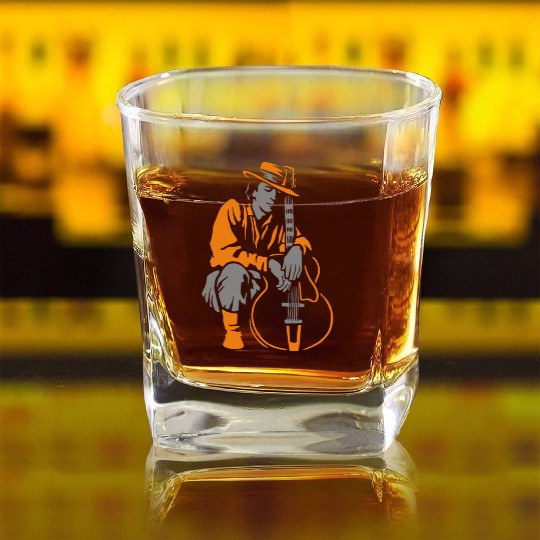 Guitar hero Square Whiskey Glasses