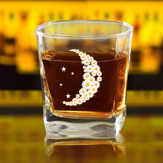 Marguerites Daisy Summer Daisies Flower Garden Square Whiskey Glasses