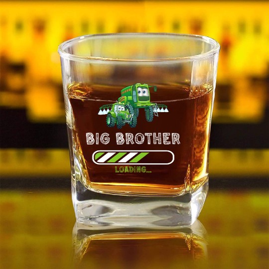 Big brother farmer tractor 2023 Square Whiskey Glasses