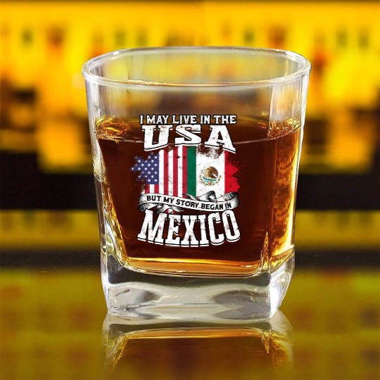 US Immigrant Indigenous USA Immigrants america Square Whiskey Glasses