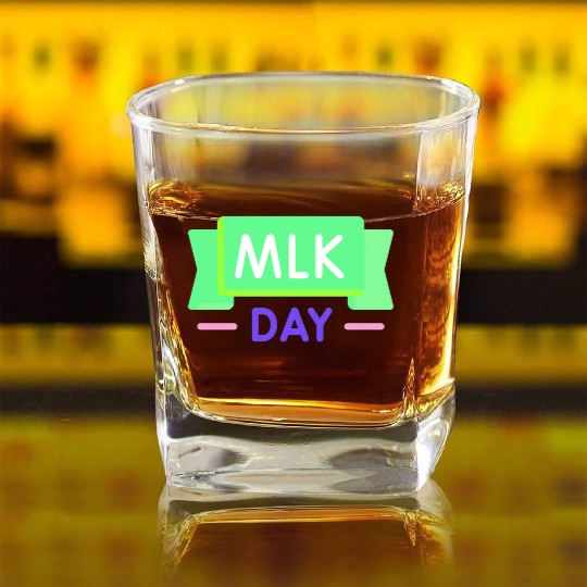 Martin Luther king jr. day Square Whiskey Glasses