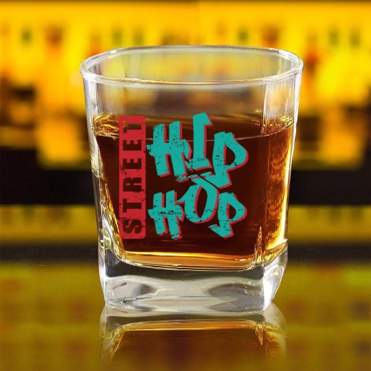 Street Hip Hop Music Direction Rap Graffiti Square Whiskey Glasses