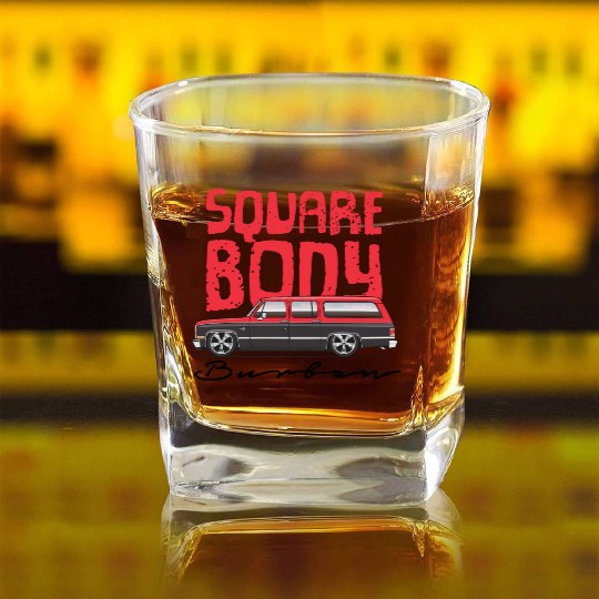square Cardinal Red Square Whiskey Glasses