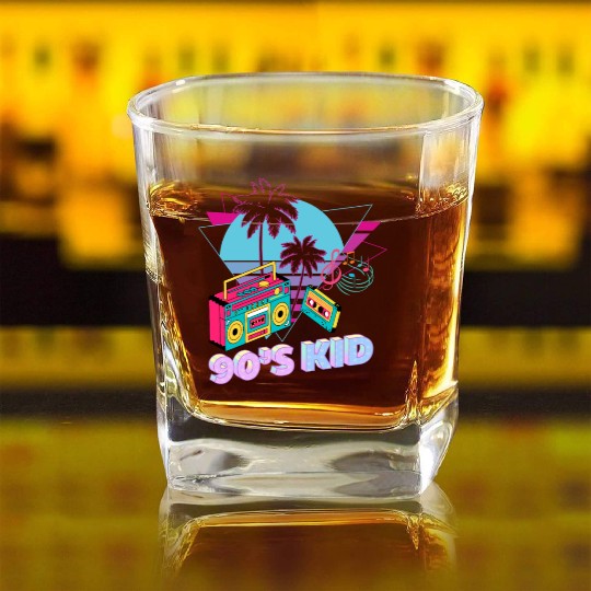 Love the 90s Design Square Whiskey Glasses
